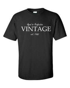 Aged Perfection Vintage EST 1982 Cotton T-shirt Funny Birthday Gift Shirt S -5XL