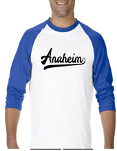 Load image into Gallery viewer, Anaheim Sports Fans Team Tee 3/4 Sleeve Baseball Hockey  Raglan T-Shirt
