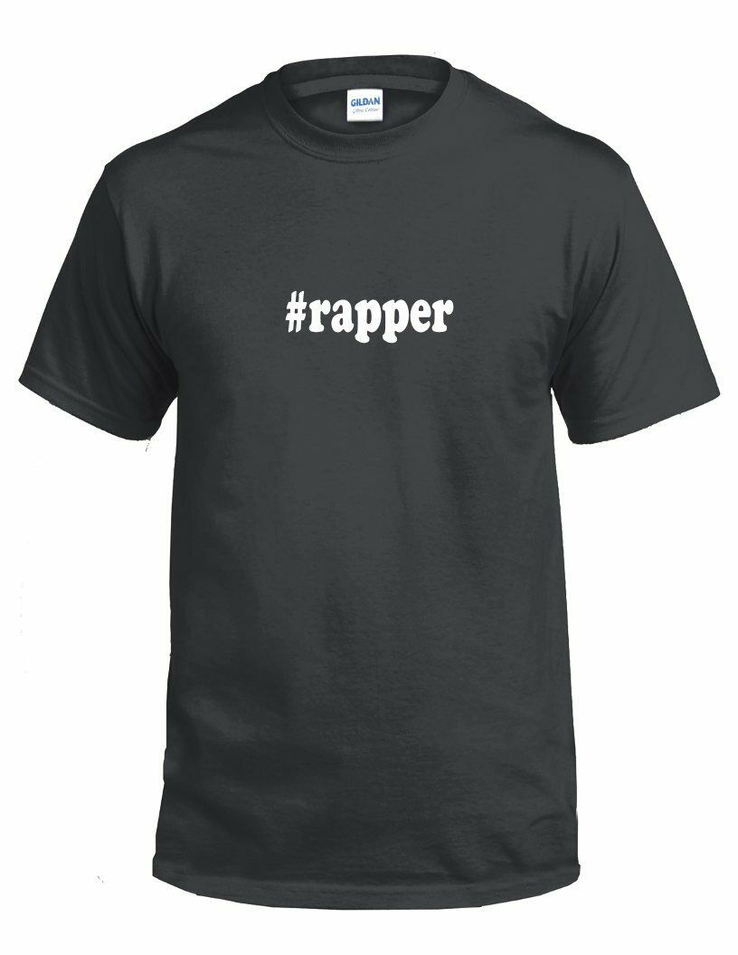 #rapper Hashtag #rapper Funny Gift White Black Cotton Tee Shirt