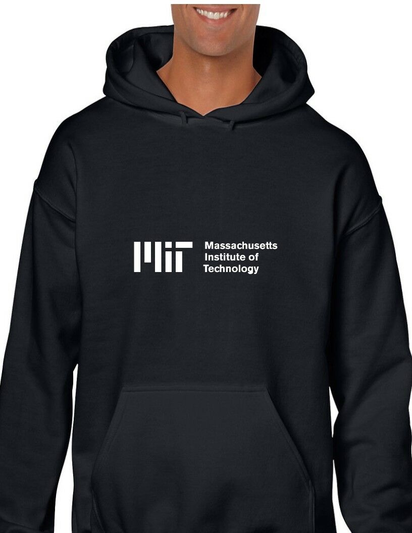 MIT Massachusetts Institute of Technology Geek Black Hoodie Hooded Sweatshirt