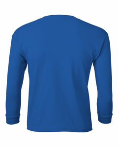 KLM White Retro Logo Shirt Dutch Royal Airline Royal Blue Long Sleeve T-shirt