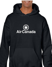 Load image into Gallery viewer, Air Canada White Logo Canadian Airline Geek Black Hoodie Hooded Sweatshirt
