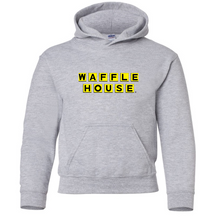 Load image into Gallery viewer, Waffle House Breakfast Coffee Cafe Pancakes Retro Gray Hoodie Hooded Sweatshirt
