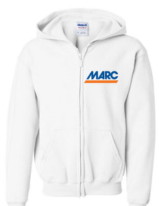 Marc Full Zip Hoodie Maryland Area Regional Commuter Rail Hooded Sweatshirt