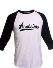 Load image into Gallery viewer, Anaheim Sports Fans Team Tee 3/4 Sleeve Baseball Hockey  Raglan T-Shirt
