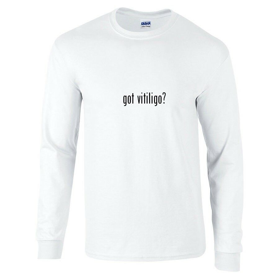 Got Vitiligo ? Funny Hybrid Car White Black Long Sleeve Cotton T-Shirt S-5XL