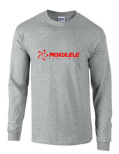 Load image into Gallery viewer, Mokulele Airlines Red Logo US Kona Aviation  Sport Gray Long Sleeve T-shirt
