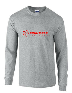 Mokulele Airlines Red Logo US Kona Aviation  Sport Gray Long Sleeve T-shirt