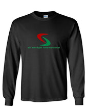 Load image into Gallery viewer, Air Senegal Retro Logo Tee Green Red Airline travel Black Long Sleeve T-Shirt
