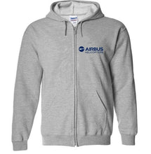 Load image into Gallery viewer, Airbus Helicopter Fly European Aviation Full Zip Gray Hoodie Hooded Sweatshirt
