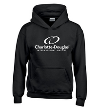 Load image into Gallery viewer, Charlotte Douglas International Airport Hoodie Carolina Black Hooded Sweatshirt
