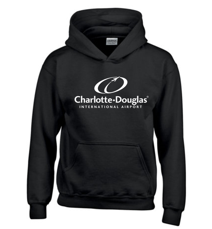 Charlotte Douglas International Airport Hoodie Carolina Black Hooded Sweatshirt