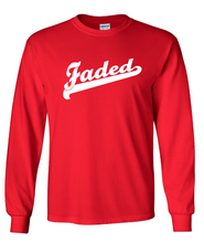 Load image into Gallery viewer, Faded Script T-Shirt Kush Weed Stoner Baseball Tail Red Long Sleeve Tee Shirt
