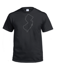 Load image into Gallery viewer, New Jersey Outline T-Shirt Black White Shirt Cotton NJ East Coast Gift S - 5XL
