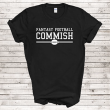 Load image into Gallery viewer, Fantasy Football League Commissioner Leader Team Winner Funny Black T-Shirt
