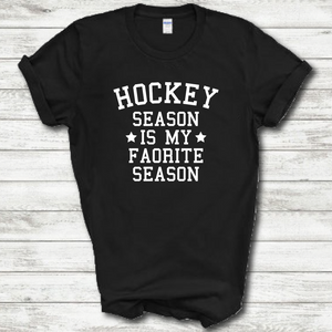 Hockey Season Is My Favorite Season Funny Mens Cotton T-Shirt