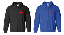 Load image into Gallery viewer, Jerusalem Cross Hoodie Crusades Christian Knights  Full Zip Hooded Sweatshirt
