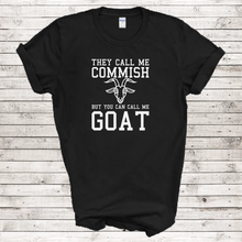 Load image into Gallery viewer, Commissioner GOATGreatest Of All Time Fantasy Football Team Black T-Shirt
