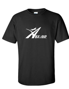 ABX Air White Retro Logo American US Airline Geek Black Cotton T-shirt