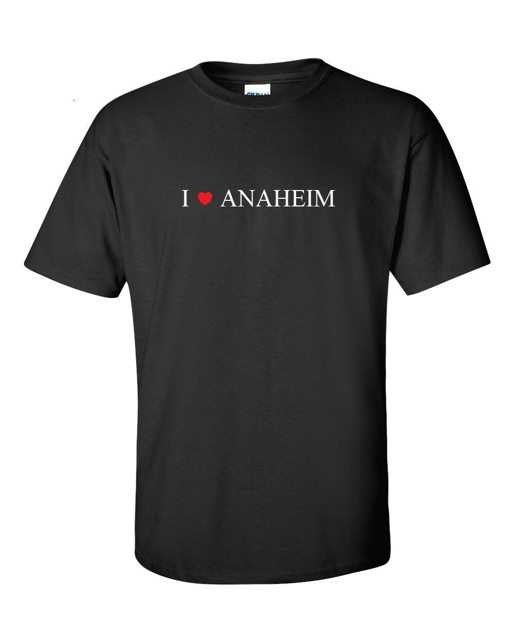I Heart Anaheim Love Cotton Tee Shirt Black White Funny T-Shirt S - 5XL