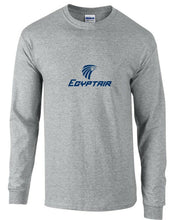 Load image into Gallery viewer, Egypt Air Blue Logo Egyptian Airline Geek Sport Gray Cotton T-Shirt
