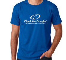 Load image into Gallery viewer, Charlotte Douglas International Airport T-shirt North Carolina Blue Tee Shirt
