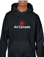 Load image into Gallery viewer, Air Canada Retro Logo Canadian Airline Geek Black Hoodie Hooded Sweatshirt
