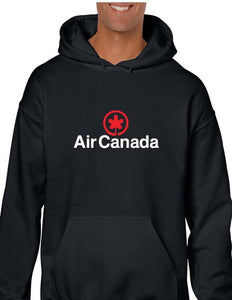 Air Canada Retro Logo Canadian Airline Geek Black Hoodie Hooded Sweatshirt