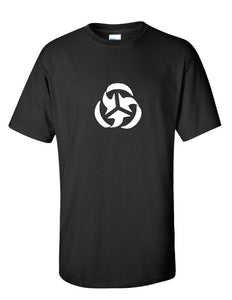 Trilateral Commission Symbol Logo David Rockefeller Black Cotton T-shirt