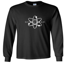 Load image into Gallery viewer, Apple Store Genius Bar Cool White Molecular Logo T-Shirt Black Long Sleeve Shirt
