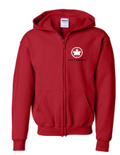 Load image into Gallery viewer, Air Canada Leaf Zip Hoodie Front &amp; Rear logo Canadian Airline Hooded Sweatshirt
