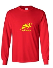 Load image into Gallery viewer, Air India Yellow Logo Indian Airline Aviation Red Cotton Long Sleeve T-shirt
