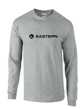 Load image into Gallery viewer, Eastern Airlines Black Retro Logo Shirt Aviation Sport Gray Long Sleeve T-shirt
