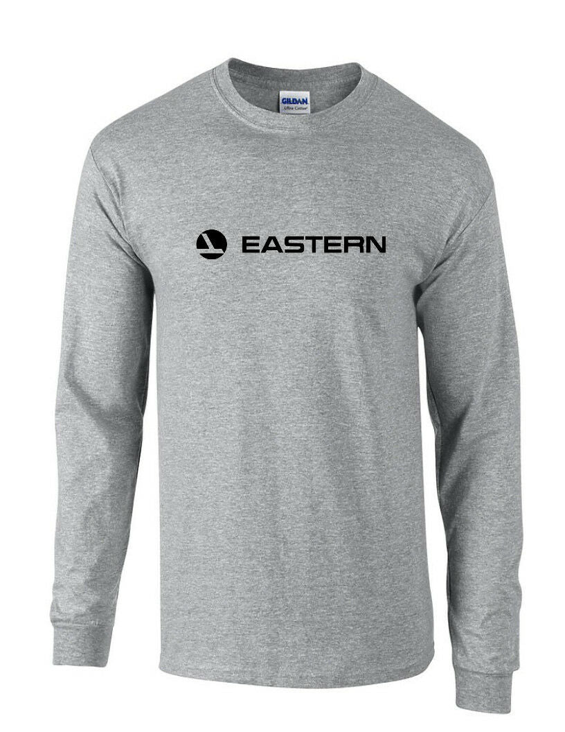 Eastern Airlines Black Retro Logo Shirt Aviation Sport Gray Long Sleeve T-shirt