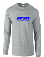 Load image into Gallery viewer, SAS Scandinavian Airlitnes Blue Retro Logo Sport Gray Long Sleeve T-Shirt
