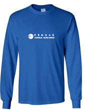 Load image into Gallery viewer, China Airlines White Logo Chinese Aviation Geek Royal Blue Cotton T-Shirt
