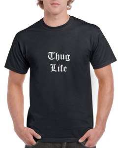 Thug Life T-Shirt Old English Chicano Urban Swag Funny Tees Gift Shirt S-5XL