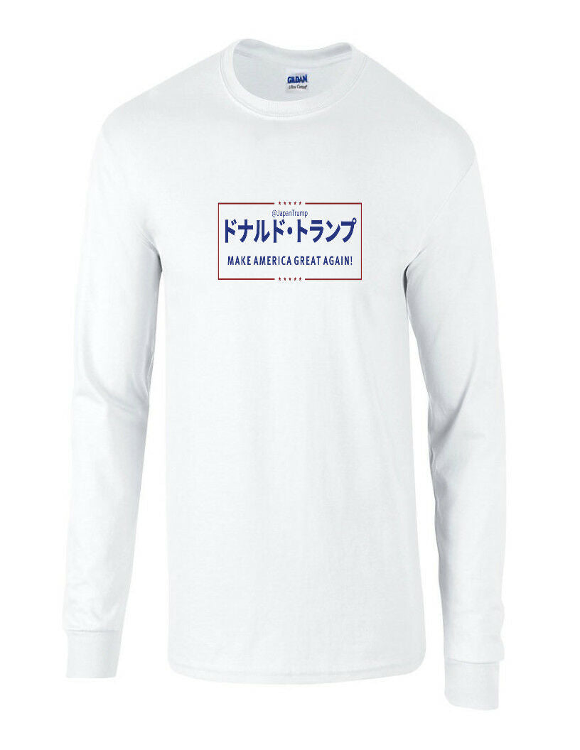 Japanese Trump Make America Great Again MAGA Funny Political Long Sleeve T-Shirt