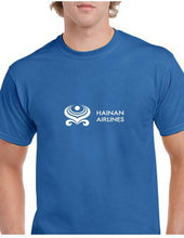 Load image into Gallery viewer, Hainan Airlines White Logo Chinese Airline Aviation Royal Blue Cotton T-Shirt
