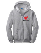 Load image into Gallery viewer, Air Canada  Leaf Logo Full Zip Hoodie Canadian Airline Travel Hooded Sweatshirt
