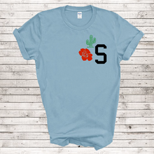 Load image into Gallery viewer, Monogram S Names Flower Cactus Fashion 21st Century Woman Retro Gift T-shirt
