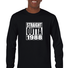 Load image into Gallery viewer, Straight Outta 1988 Birthday 80s 90s Kid Black Mens Cotton Long Sleeve T-shirt
