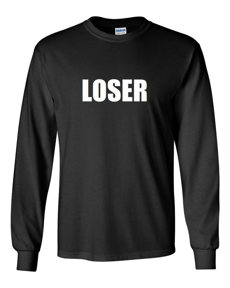 Loser  Black Cotton T-shirt Funny Joke Birthday Long Sleeve Shirt S - 3XL