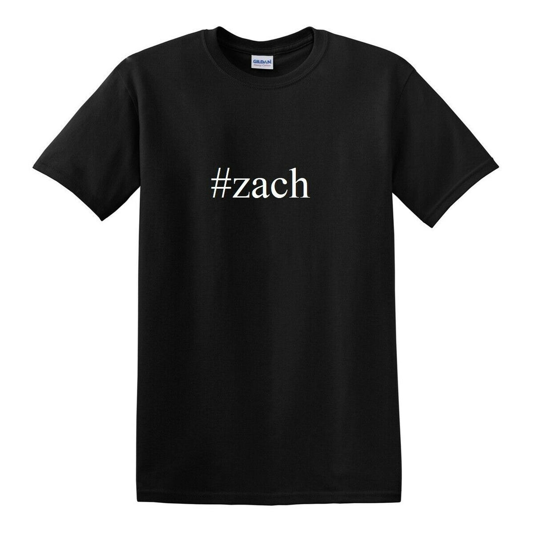Hashtag Zach Rare Tee Shirt #zach Birthday Gift Funny Present Name Black T-Shirt