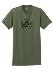 Load image into Gallery viewer, Black US Border Patrol Seal Military Green T-shirt Trump Conservative Shirt
