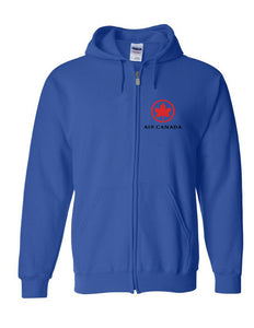Air Canada Leaf Zip Hoodie Front & Rear logo Canadian Airline Hooded Sweatshirt