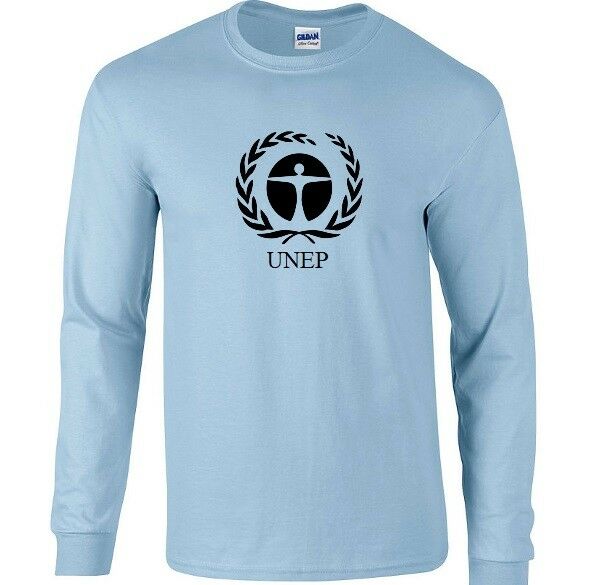 UN United Nations Environmental Programme T-shirt Long Sleeve Light Blue Shirt