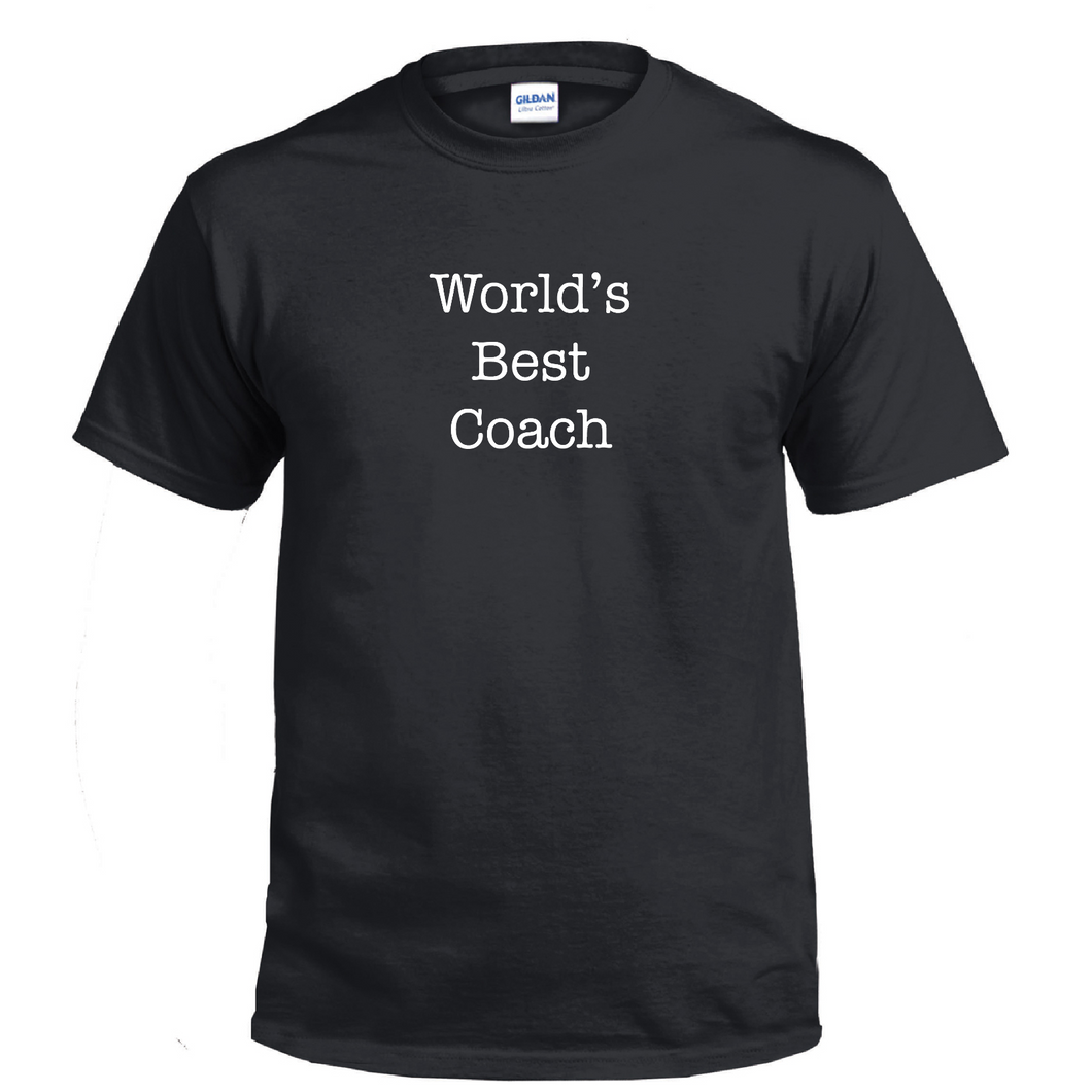 Worlds Best Coach Sports Play Sports Shirt Funny Shirt Gift Cotton T-shirt