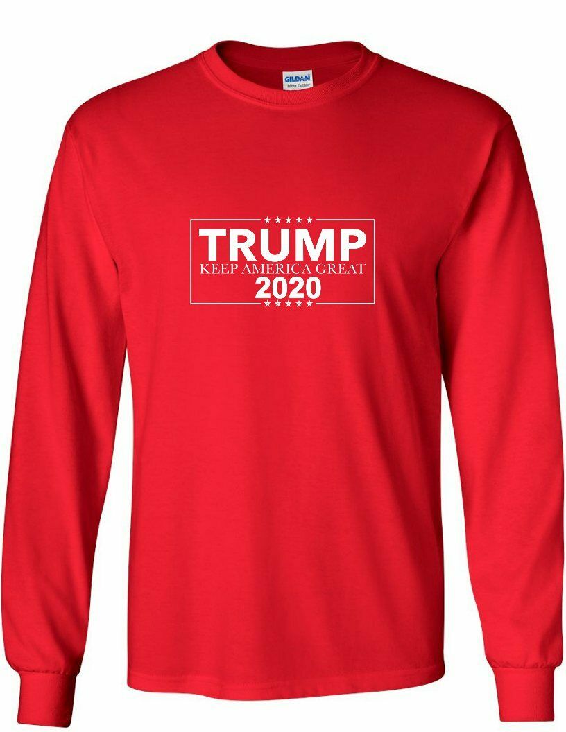 Trump Keep America Great Tee 2020 Republican White Red Long Sleeve T-shirt