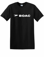 Load image into Gallery viewer, BOAC British Overseas Airways Company Airline Tee English Black Cotton T-shirt
